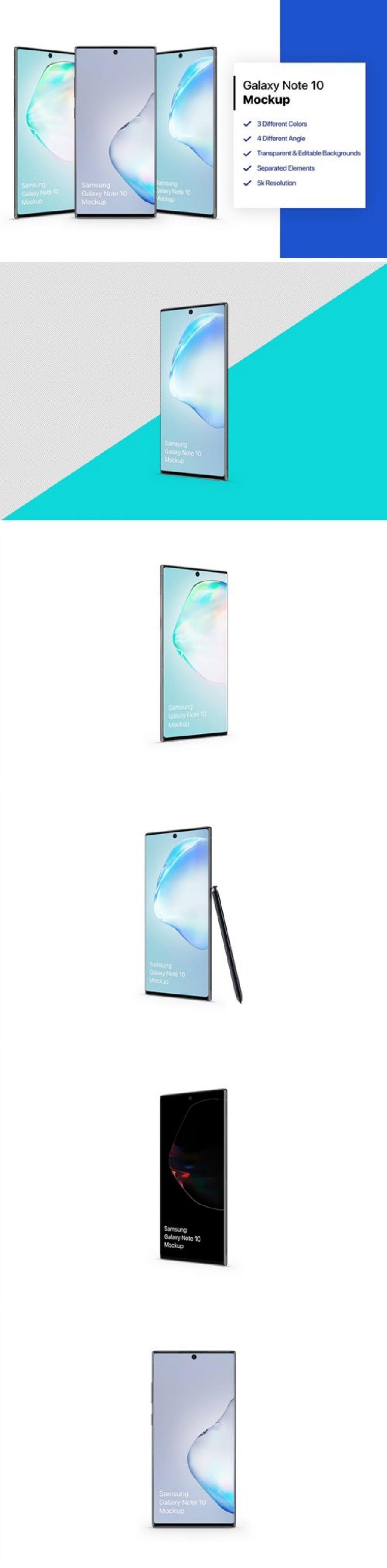 موکاپ گلکسی نوت 10 سامسونگ Samsung Note 10 Mockup