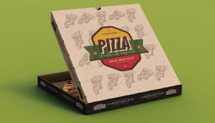موکاپ جعبه پیتزا   Pizza Box Mock Up Template