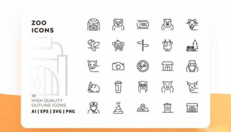 مجموعه آیکون های خطی با رنگ   FLAT ICONS BUNDLE