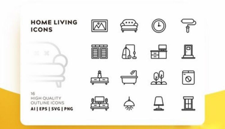 مجموعه آیکون های خطی با رنگ   FLAT ICONS BUNDLE