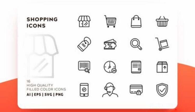 مجموعه آیکون های خطی با رنگ   FLAT ICONS BUNDLE