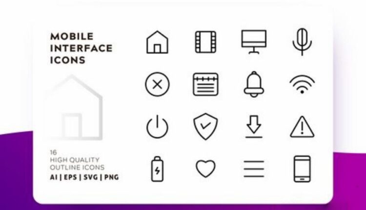 مجموعه آیکون های خطی با رنگ   FLAT ICONS BUNDLE