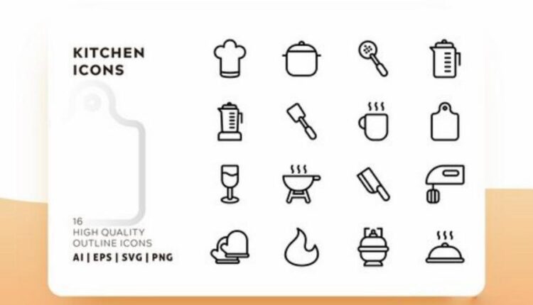 مجموعه آیکون های خطی با رنگ   FLAT ICONS BUNDLE