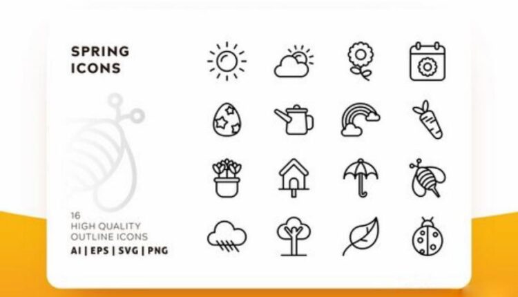 مجموعه آیکون های خطی با رنگ   FLAT ICONS BUNDLE