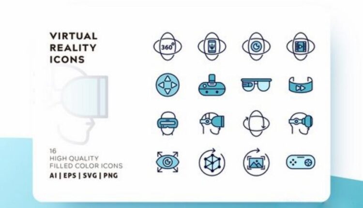 مجموعه آیکون های خطی با رنگ   FLAT ICONS BUNDLE