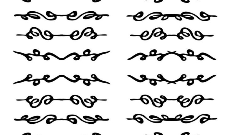 وکتور گل های اسلیمی و دکوراتیو   Decorative floral elegant drawn