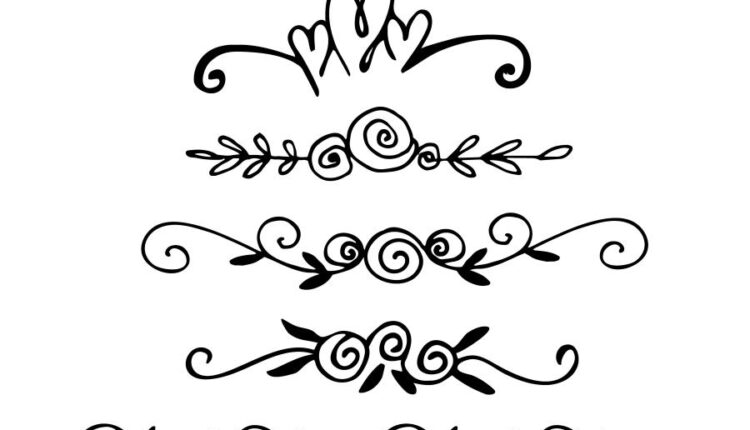 وکتور گل های اسلیمی و دکوراتیو   Decorative floral elegant drawn