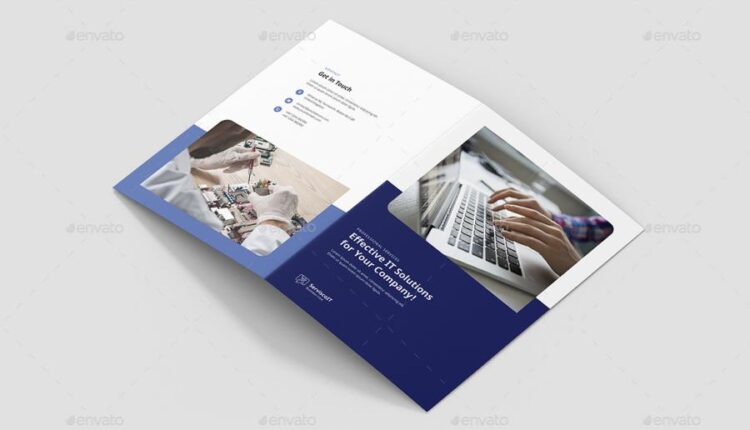 فایل لایه باز کاتالوگ شرکت کامپیوتری   Brochure IT Services