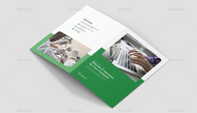 فایل لایه باز کاتالوگ شرکت کامپیوتری   Brochure IT Services