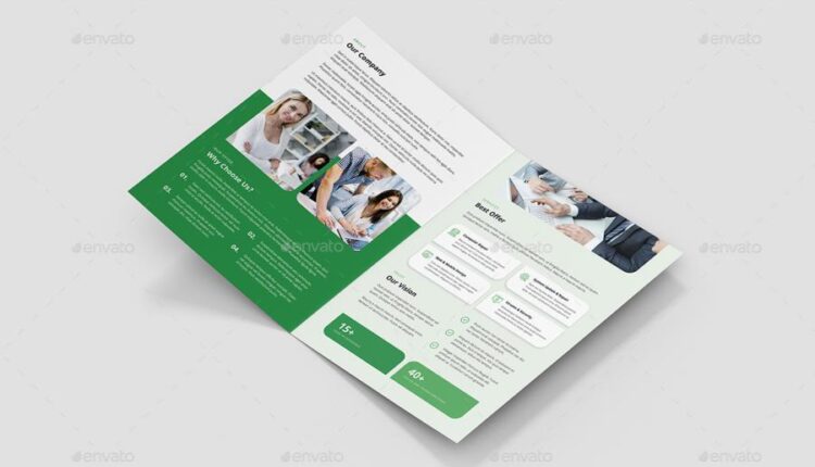 فایل لایه باز کاتالوگ شرکت کامپیوتری   Brochure IT Services