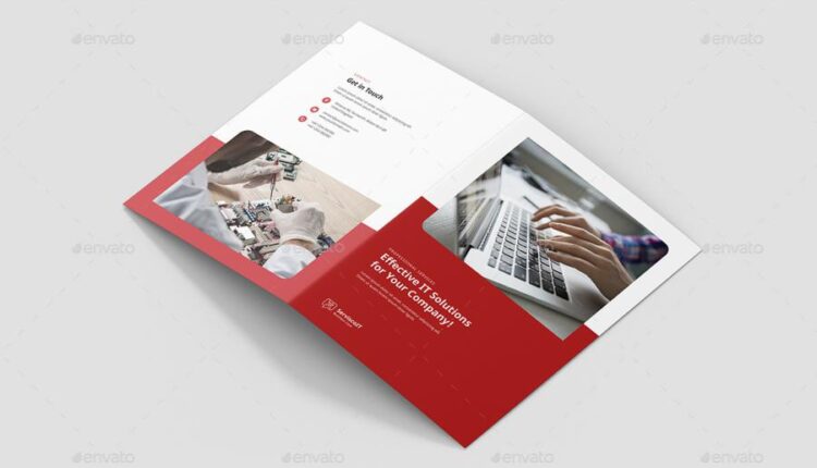 فایل لایه باز کاتالوگ شرکت کامپیوتری   Brochure IT Services