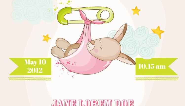 وکتور های فانتزی کودکانه   Baby Girl Sleeping With