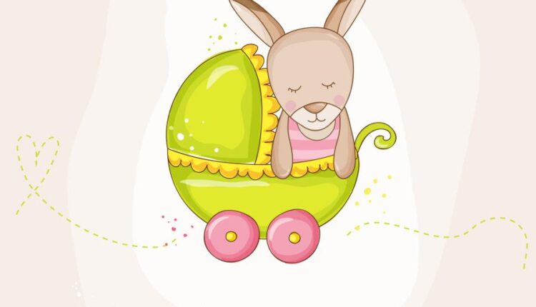 وکتور های فانتزی کودکانه   Baby Girl Sleeping With