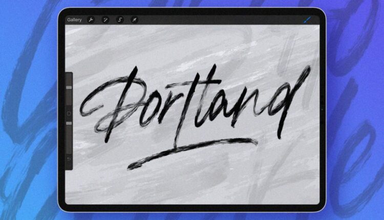 براش زیبای قلم مویی برای نرم افزار   Procreate Textures Brush