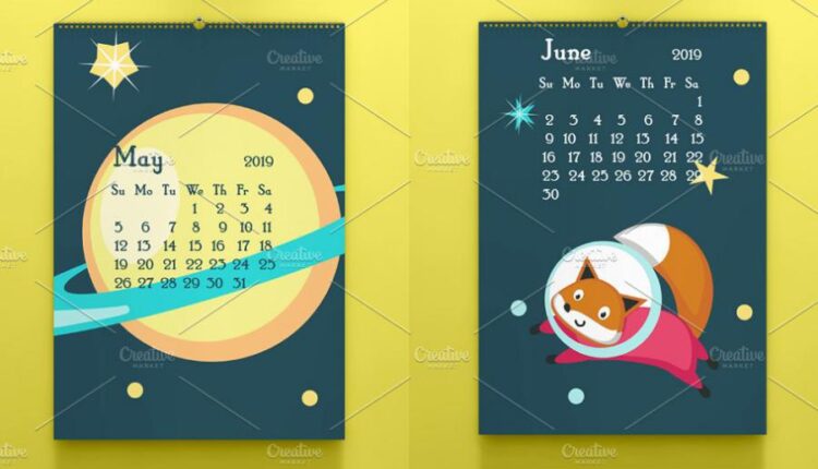 تقویم برای کودکان و نوجوانان   Space Calendar