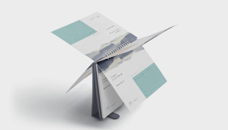 4 موکاپ زیبای تقویم رومیزی   Table Calendar Mockups