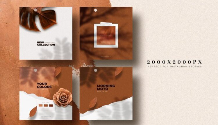 فایل لایه باز پست و استوری اینستاگرام   Social Media Templates