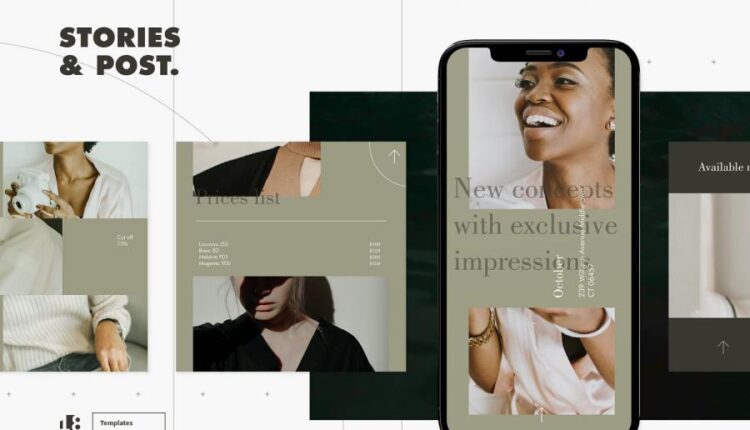 مجموعه کلاسیک قالب آماده پست و استوری اینستاگرام   Instagram
