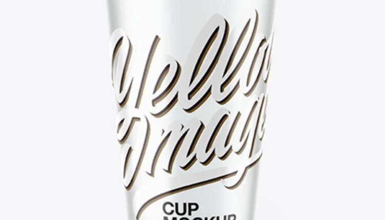 موکاپ بطری پلاستیکی شفاف   Clear Plastic Cup Mockup