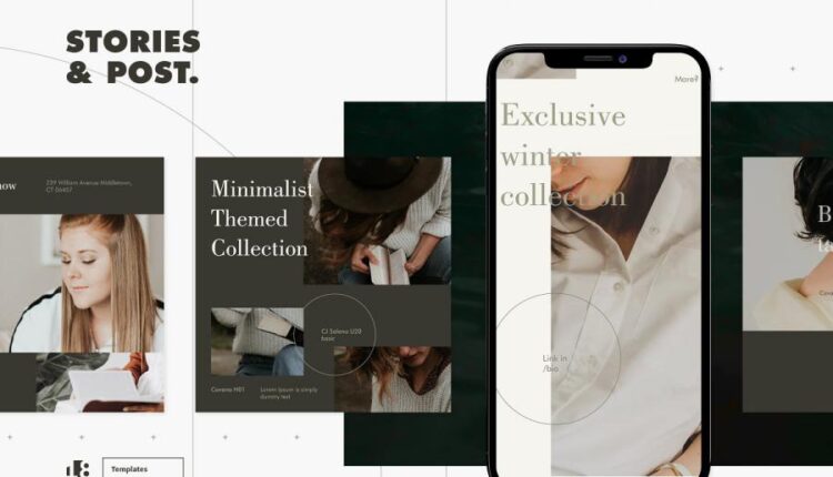 مجموعه کلاسیک قالب آماده پست و استوری اینستاگرام   Instagram