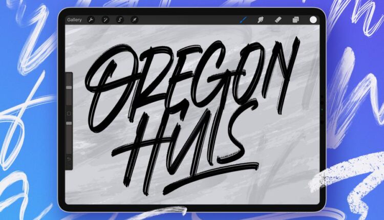 براش زیبای قلم مویی برای نرم افزار   Procreate Textures Brush