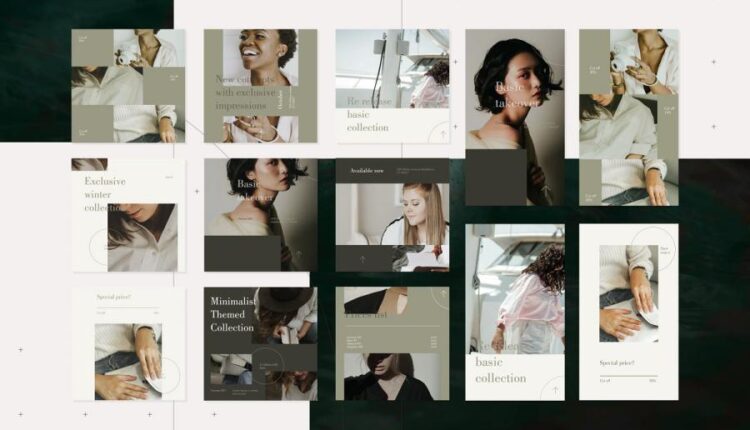 مجموعه کلاسیک قالب آماده پست و استوری اینستاگرام   Instagram