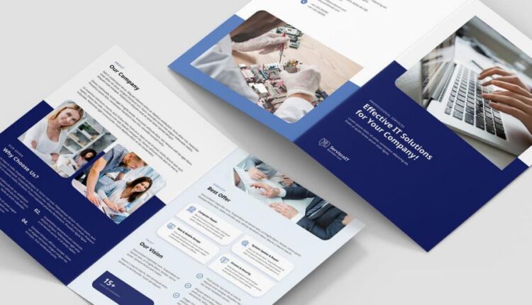 فایل لایه باز کاتالوگ شرکت کامپیوتری   Brochure IT Services