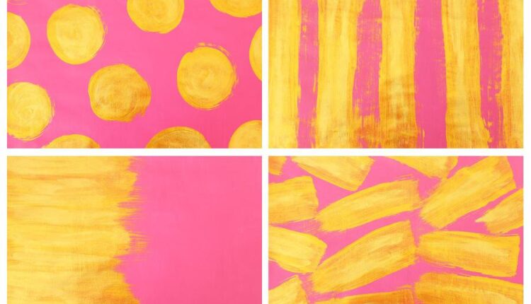 بک گراند فانتزی صورتی و طلایی   Pink & Gold Backgrounds