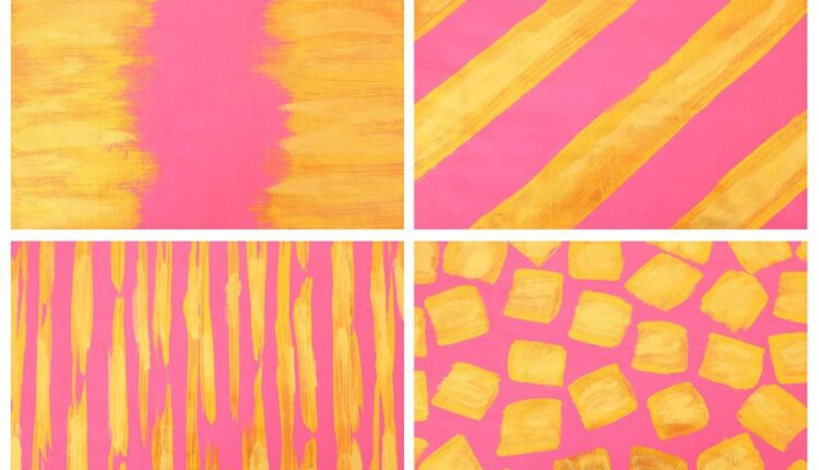 بک گراند فانتزی صورتی و طلایی   Pink & Gold Backgrounds