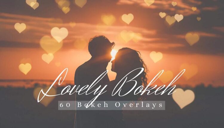 60 افکت نوری قلب عاشقانه   Lovely lights Effect Photo