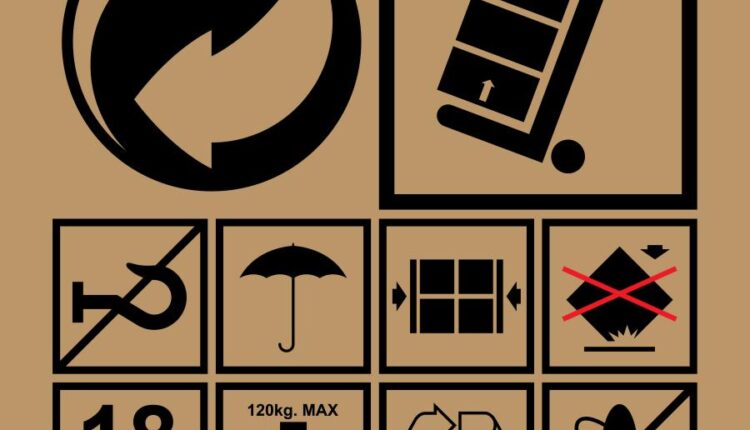 آیکون ها و لوگو های رسمی روی بسته بندی   Packing Symbol Box