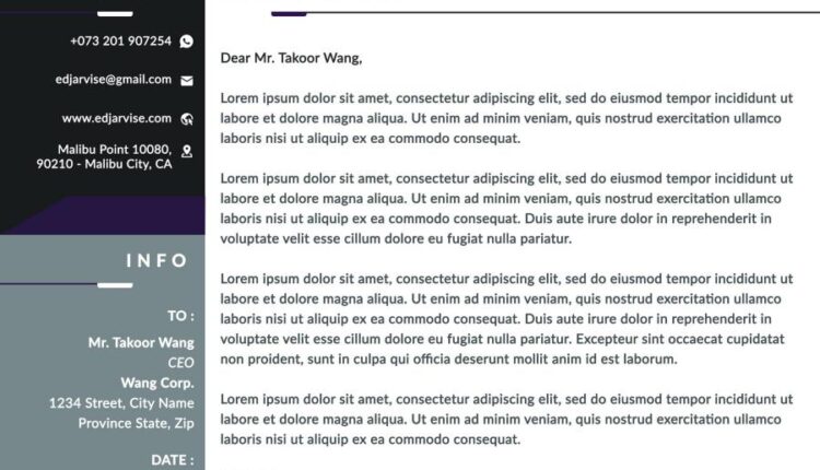 فایل لایه باز قالب آماده رزومه شخصی   Clean Elegant Resume