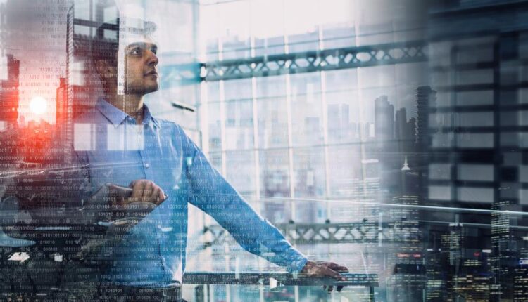 عکس استوک فضای فکری یک تاجر   Businessman in office