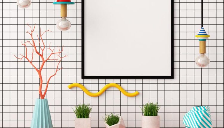 موکاپ پوستر در فضای داخلی خانه   Mock Up Poster