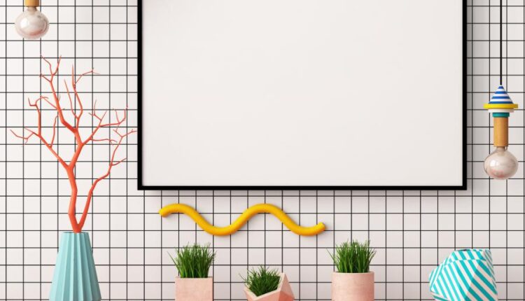 موکاپ پوستر در فضای داخلی خانه   Mock Up Poster