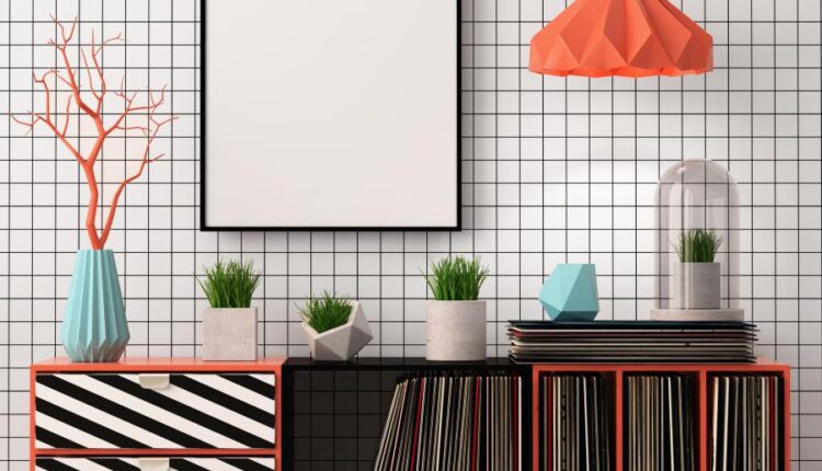 موکاپ پوستر در فضای داخلی خانه   Mock Up Poster