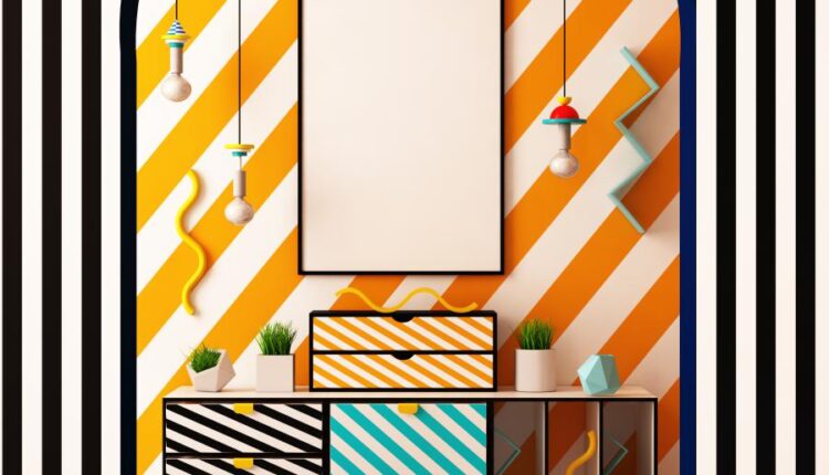 موکاپ پوستر در فضای داخلی خانه   Mock Up Poster