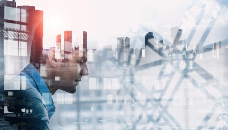 عکس استوک فضای فکری یک تاجر   Businessman in office