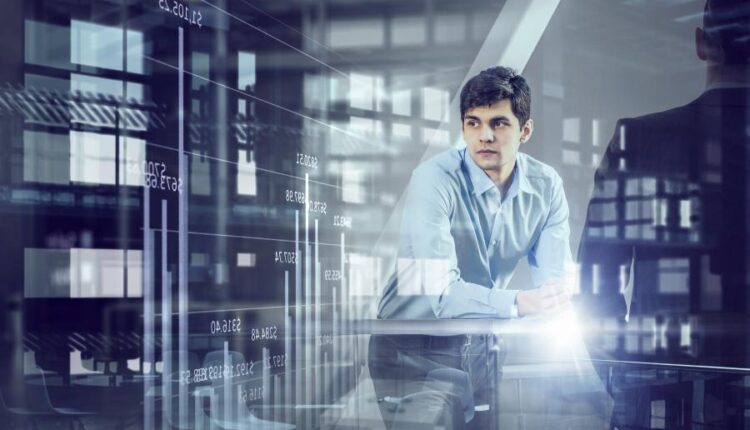 عکس استوک فضای فکری یک تاجر   Businessman in office