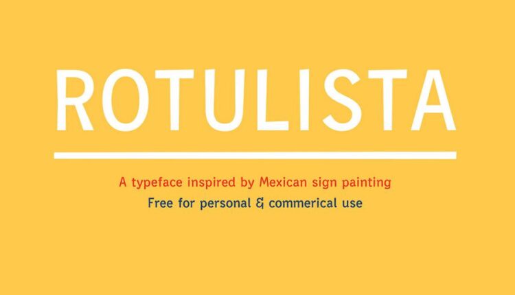 فونت انگلیسی نمایشی روتولیستا   Rotulista Display Font