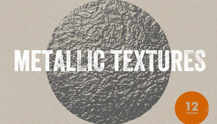 12 وکتور تکسچر متالیک   Metallic Textures Vectors