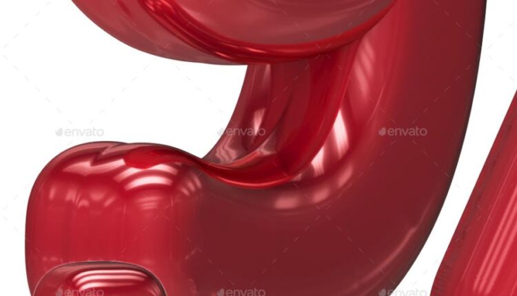 تصاویر png اعداد انگلیسی بادکنکی   Inflated Balloon Numbers