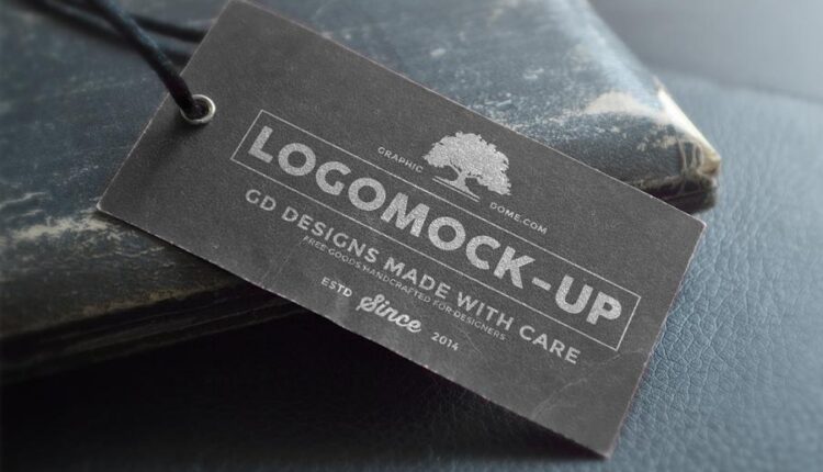 موکاپ لوگو روی لیبل کاغذی   Logo Label PSD Mock Up