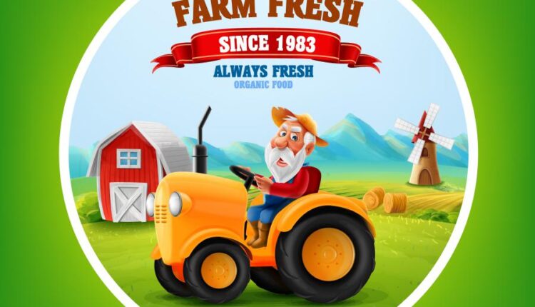 مجموعه تصویرسازی های مزرعه   Farm natural products