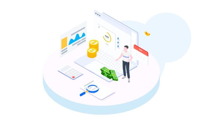 وکتور های ایزومتریک تصویرسازی با موضوع امورمالی   Financial