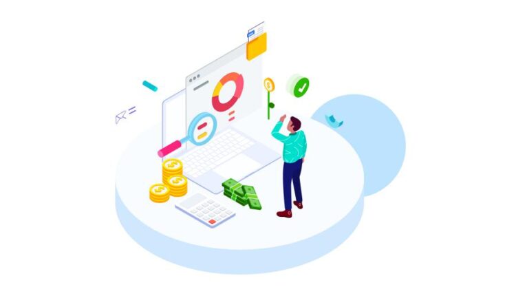 وکتور های ایزومتریک تصویرسازی با موضوع امورمالی   Financial