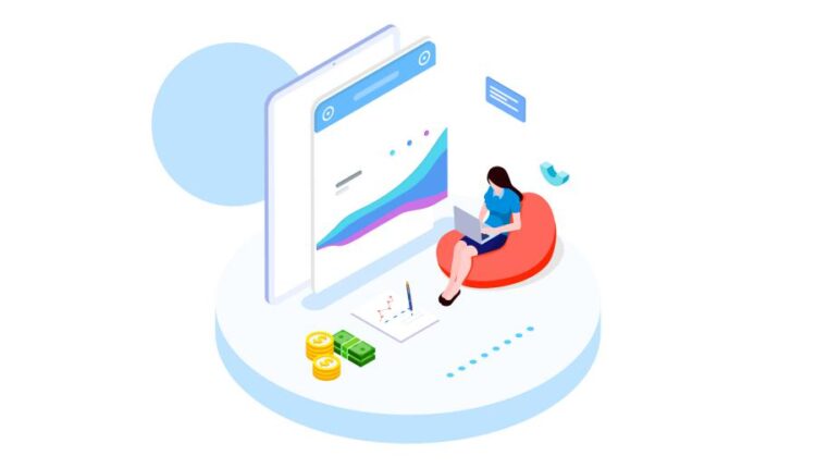 وکتور های ایزومتریک تصویرسازی با موضوع امورمالی   Financial