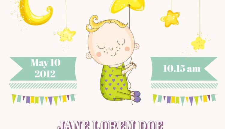 وکتور های فانتزی کودکانه   Baby Girl Sleeping With