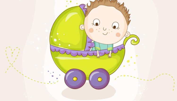 وکتور های فانتزی کودکانه   Baby Girl Sleeping With