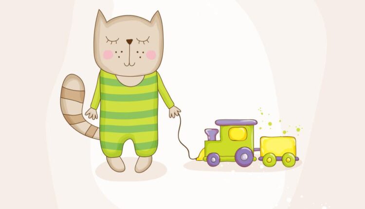 وکتور های فانتزی کودکانه   Baby Girl Sleeping With